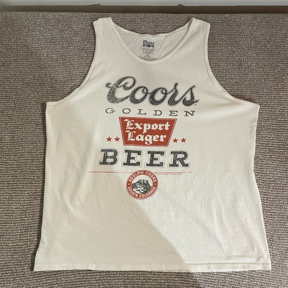 Vintage style Coors Banquet beer tank top